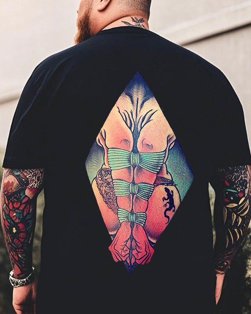 Big & Tall Graphic Streetwear T-Shirt for big men view 1