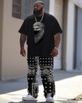 Big & Tall Graphic T-Shirt Pants Set for big men view 1