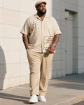 Big & Tall Vintage T-Shirt Pants Set for big men view 1