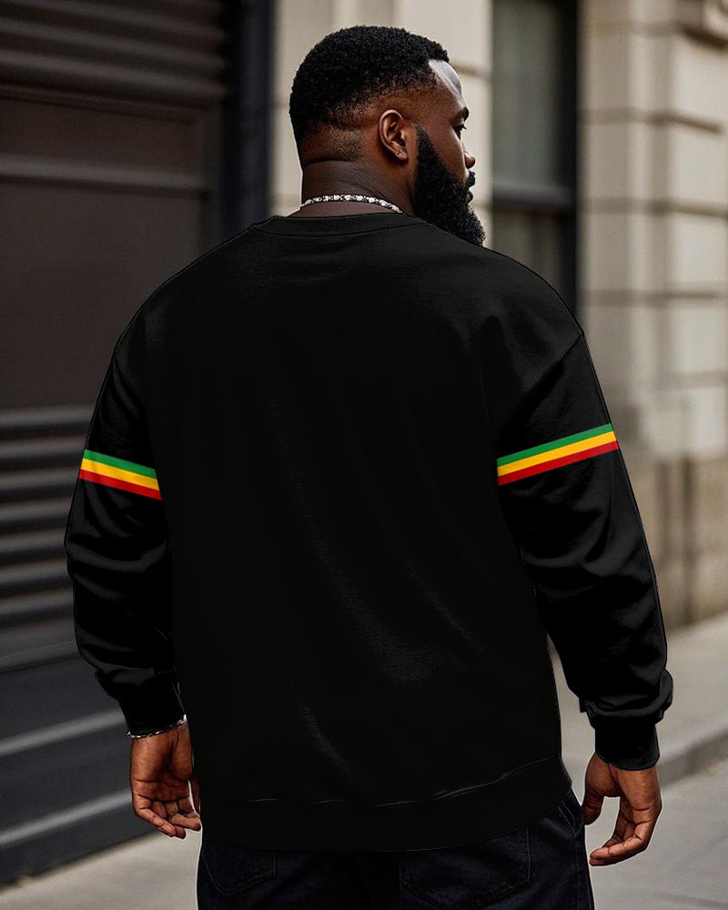 Big & Tall Black Juneteenth Graphic Men's Clothing for big men view 2