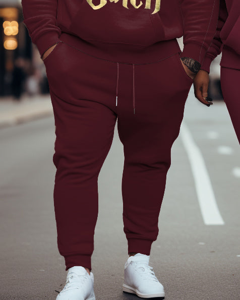 Big & Tall Hoodie Sweatpants Set for big men view 4