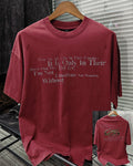 Big & Tall Red Graphic Streetwear T-Shirt for big men view 1