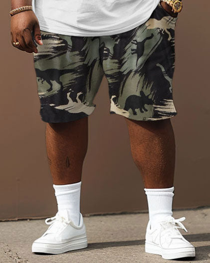 Big & Tall Colorblock Graphic Two-piece Set for big men view 4