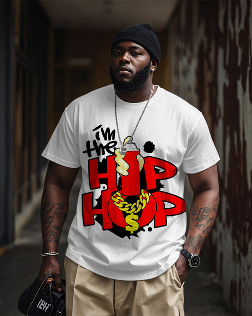 Big & Tall Graffiti Streetwear T-Shirt for big men