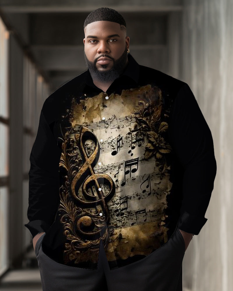 Big & Tall Graphic Long Sleeve Shirt for big men
