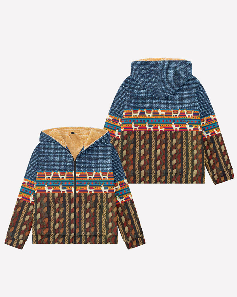 Big & Tall Western Geometric Graphic Hoodie for big men view 12