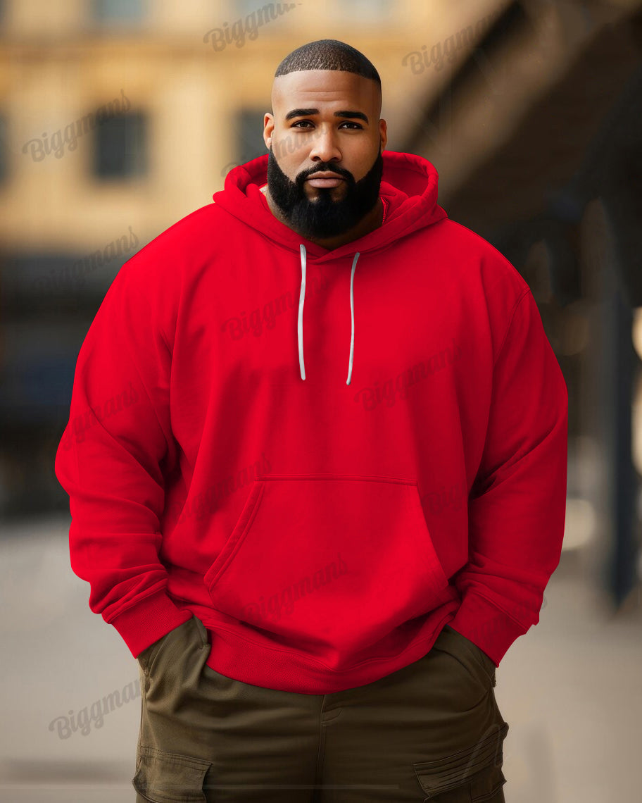Big & Tall Solid Color Hoodie for big men view 1