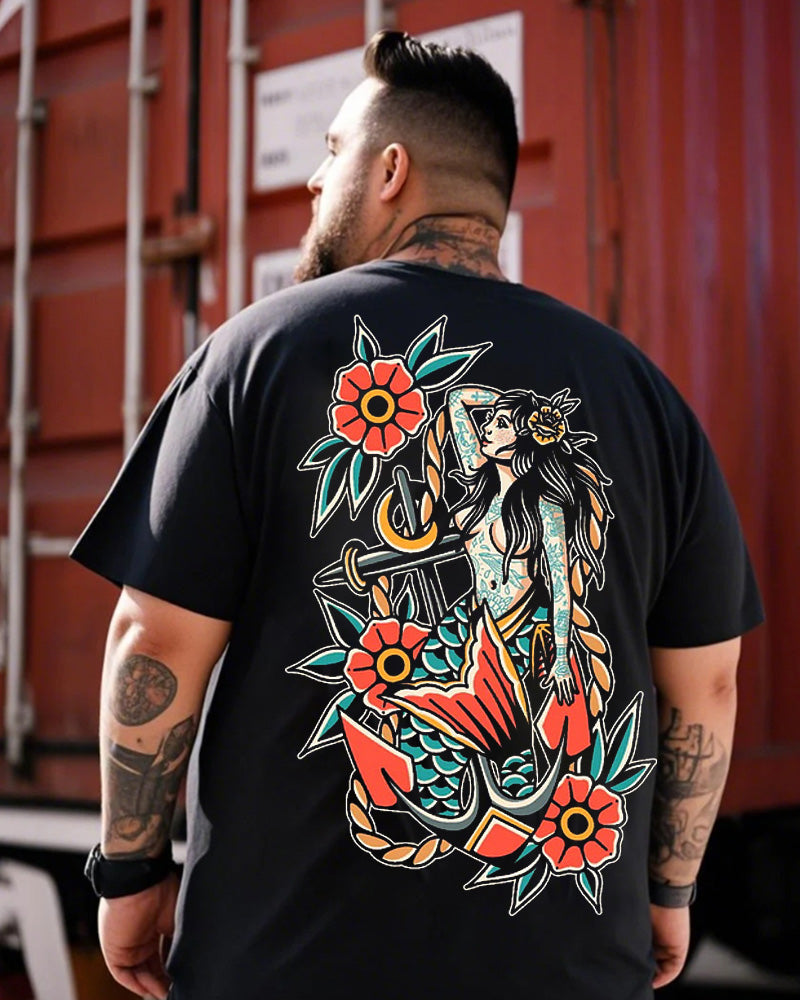Big & Tall Graphic Streetwear T-Shirt for big men view 1
