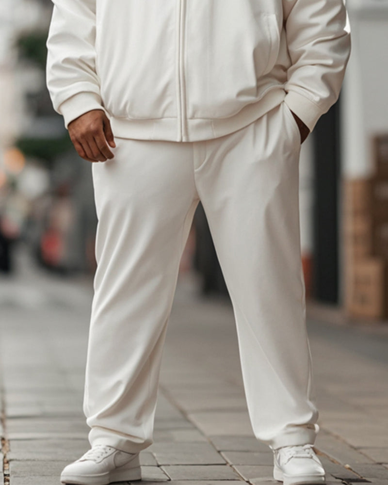 Big & Tall Solid Color Athletic T-Shirt Pants Set for big men view 3