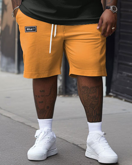 Big & Tall Graphic Streetwear Two-piece Set for big men view 4