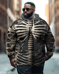 Big & Tall Gray Graphic Athletic Hoodie for big men