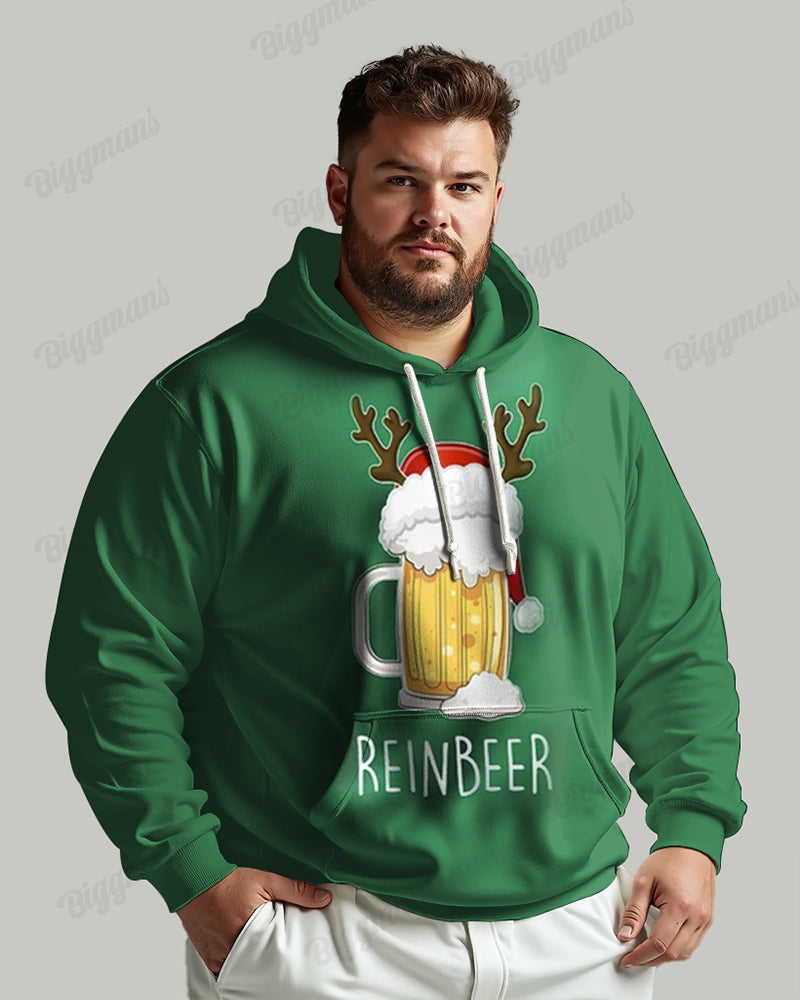 Big & Tall Graphic Hoodie Sweatpants Set for big men view 4
