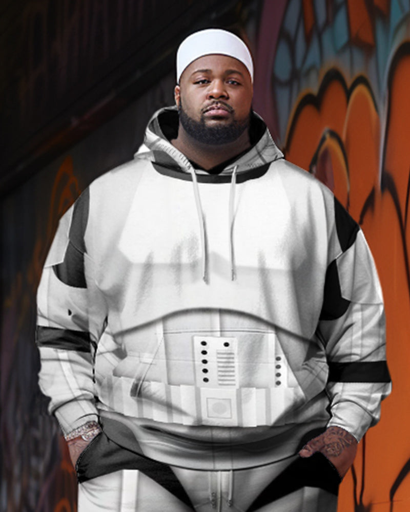 Big & Tall Streetwear Hoodie Sweatpants Set for big men view 2