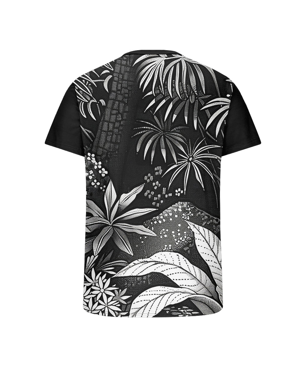 Big & Tall Black White Gradient T-Shirt for big men view 5