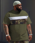 Big & Tall Colorblock Camouflage Streetwear Tank Top for big men view 2