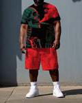 Big & Tall Graphic Skull Two-piece Set for big men view 1