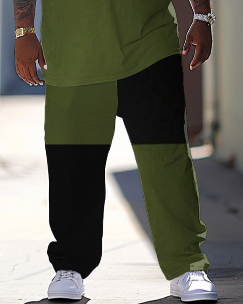 Big & Tall Graphic T-Shirt Pants Set for big men view 3
