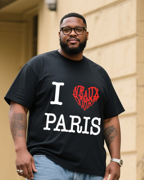 Big & Tall Denim T-Shirt Pants Set for big men view 2