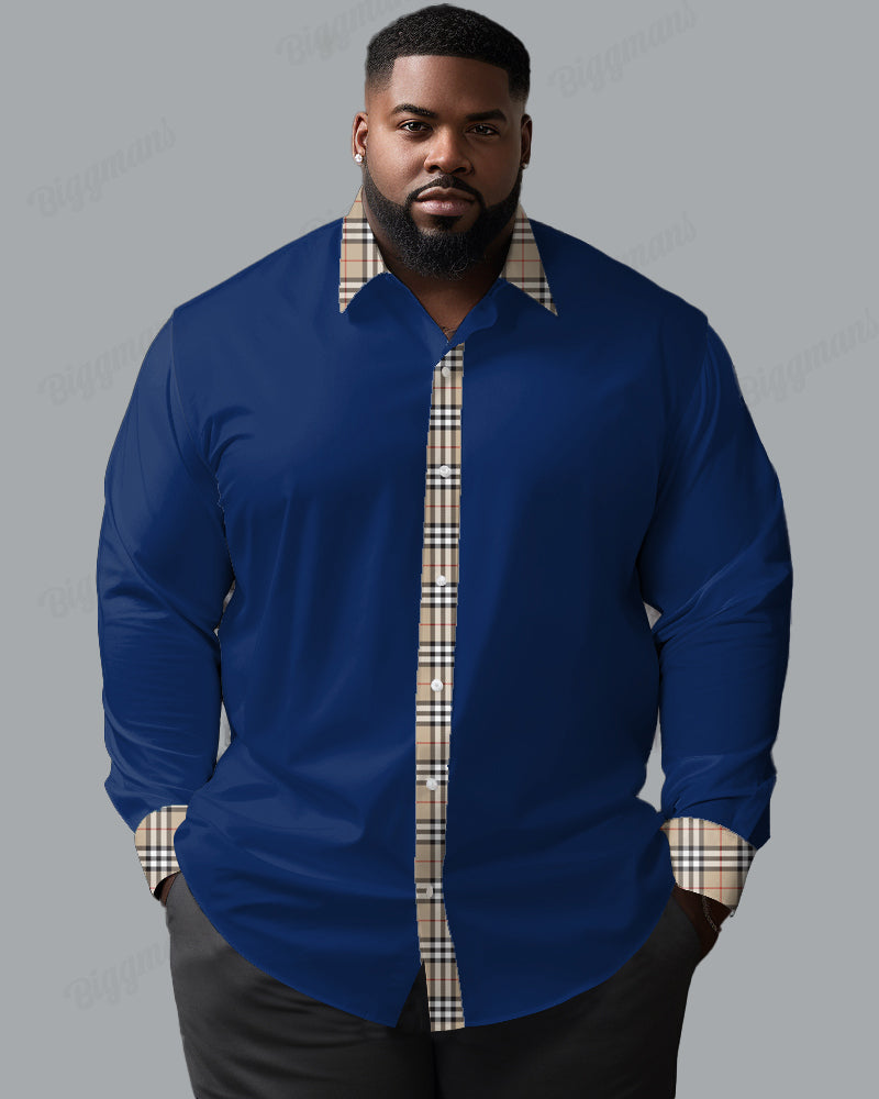 Big & Tall Streetwear Long Sleeve Shirt for big men view 4