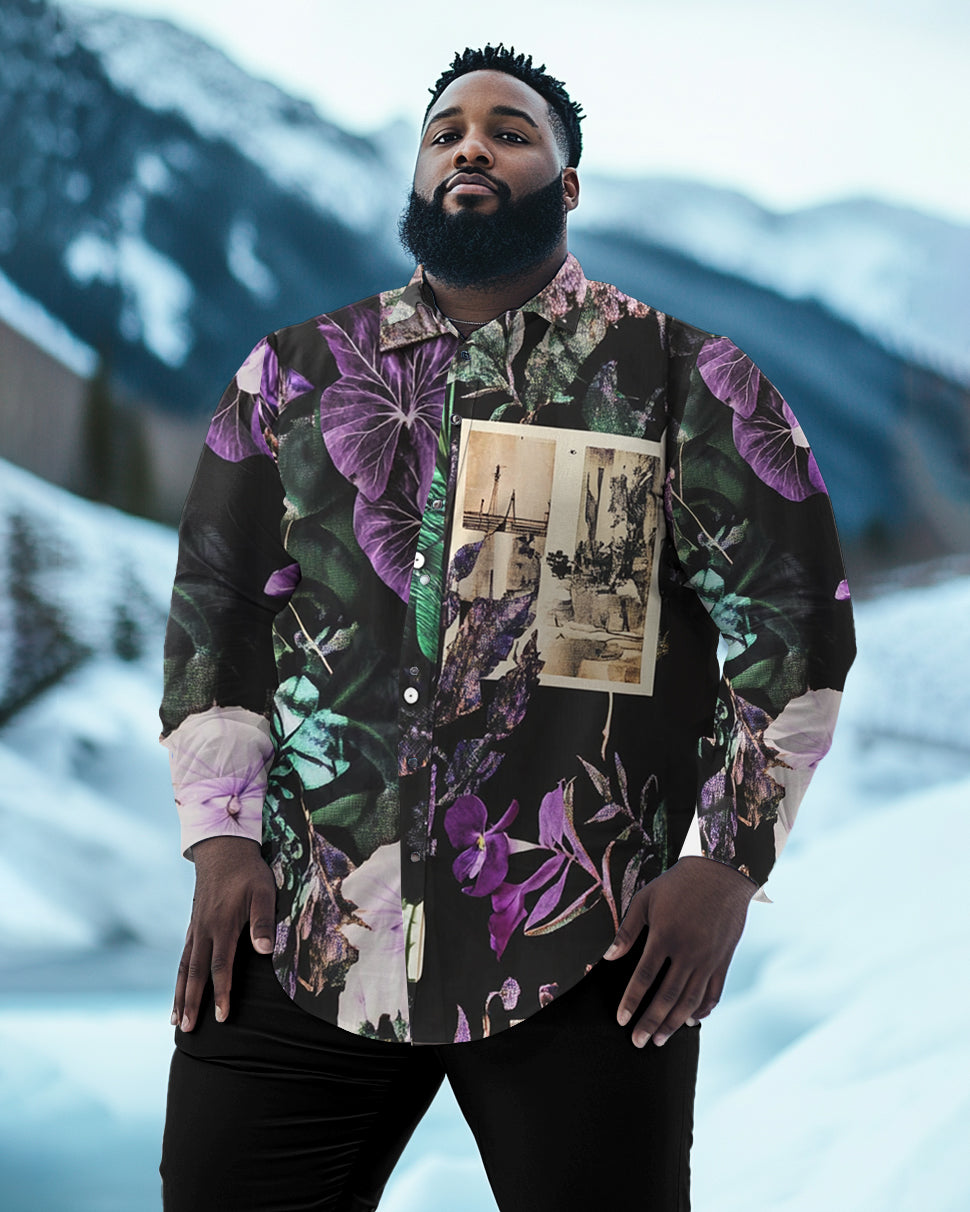 Big & Tall Streetwear Long Sleeve Shirt for big men