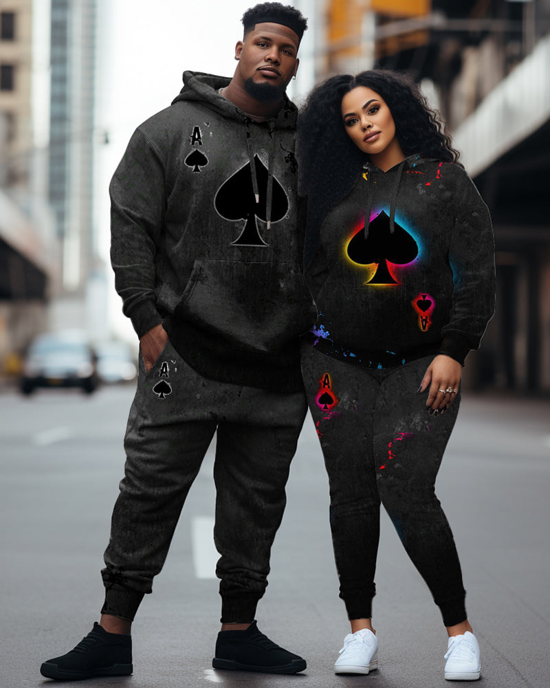 Big & Tall Gradient Hoodie Sweatpants Set for big men view 1