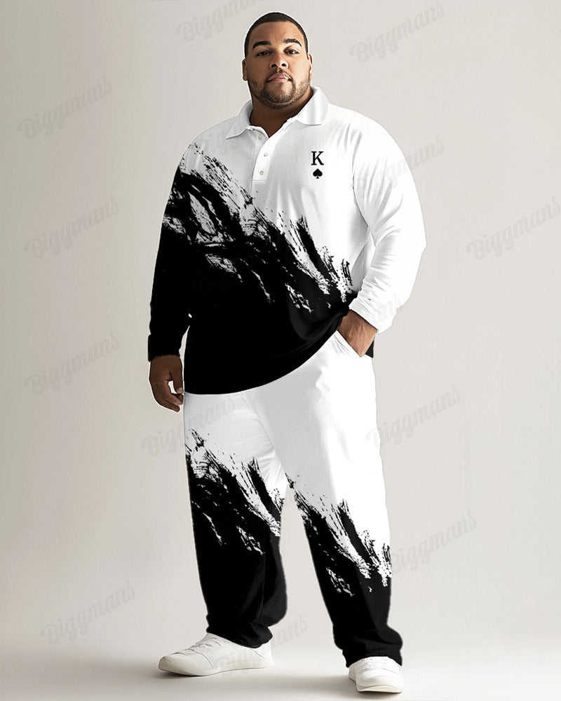 Big & Tall Graphic Splash Ink Two-piece Set for big men view 1