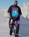 Big & Tall Graphic T-Shirt Pants Set for big men view 1