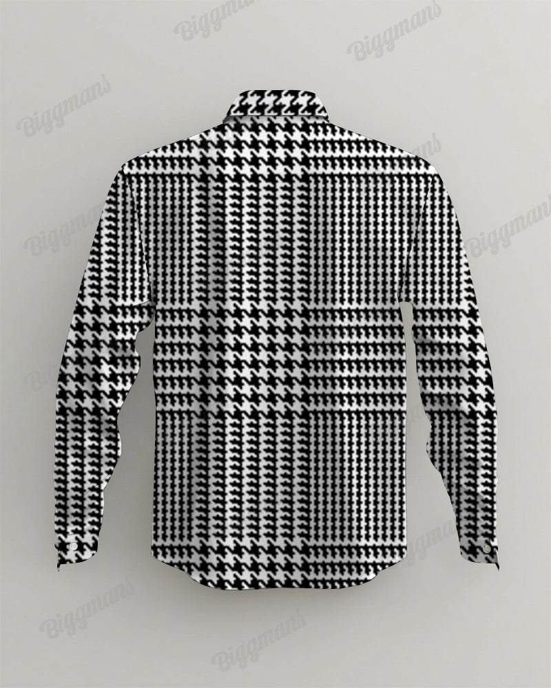 Big & Tall Plaid Long Sleeve Shirt for big men view 3