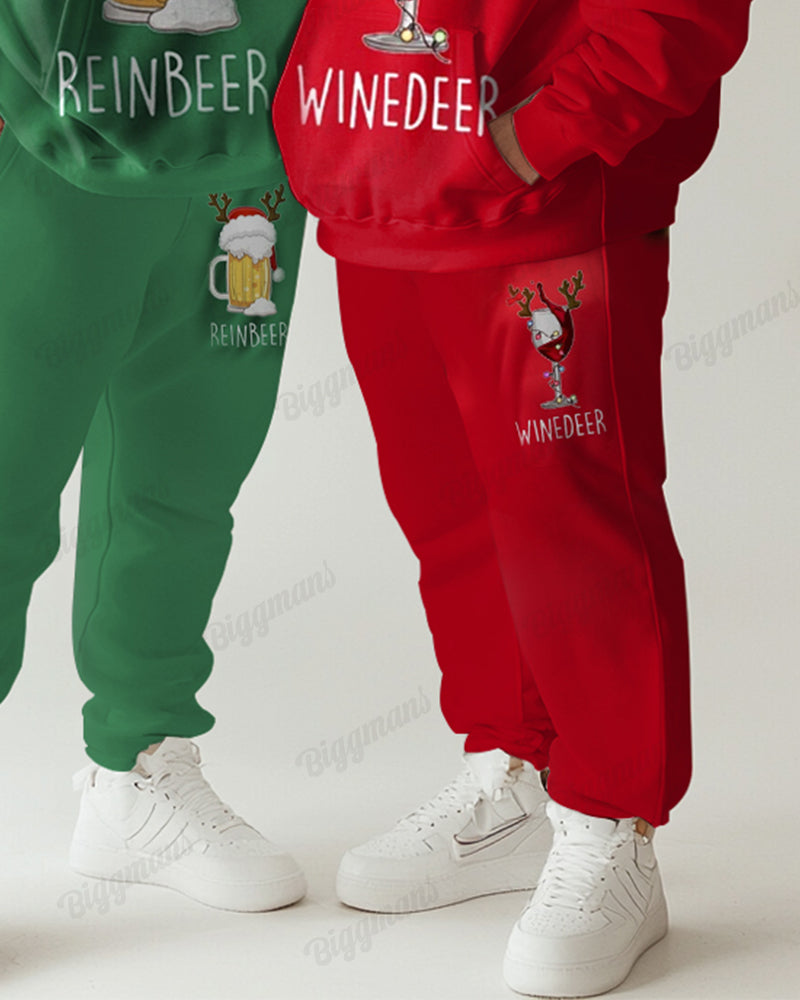 Big & Tall Graphic Hoodie Sweatpants Set for big men view 6