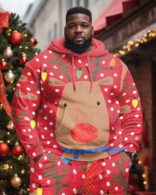 Big & Tall Hoodie Sweatpants Set for big men view 2