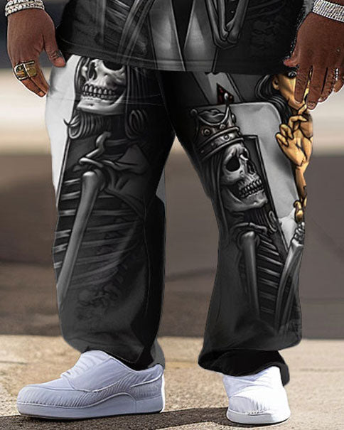 Big & Tall Streetwear Skull Two-piece Set for big men view 3