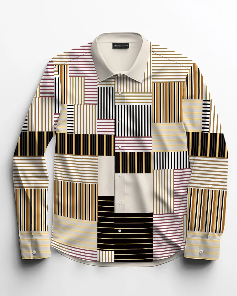 Big & Tall Colorblock Gradient Shirt Pants Set for big men view 5