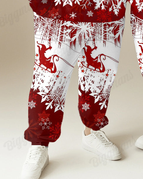 Big & Tall Graphic Hoodie Sweatpants Set for big men view 5