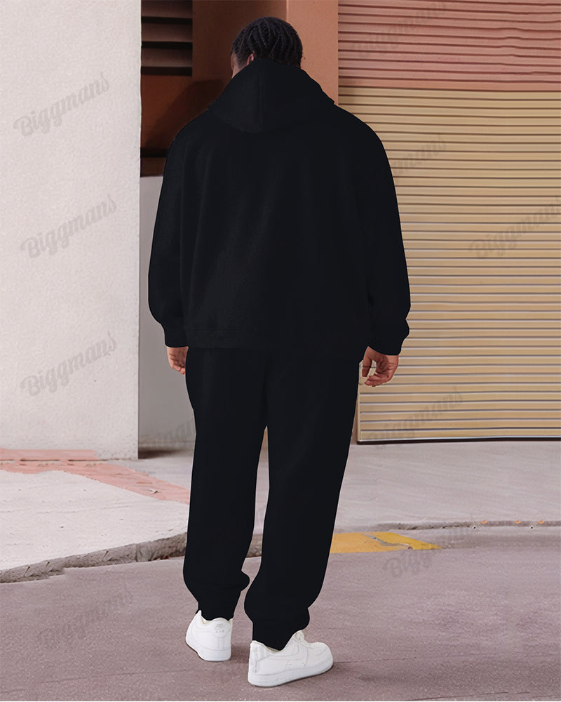 Big & Tall Colorblock Hoodie Sweatpants Set for big men view 2