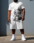 Big & Tall Graphic T-Shirt Shorts Set for big men view 1