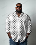Big & Tall Business Casual Long Sleeve Shirt for big men view 1
