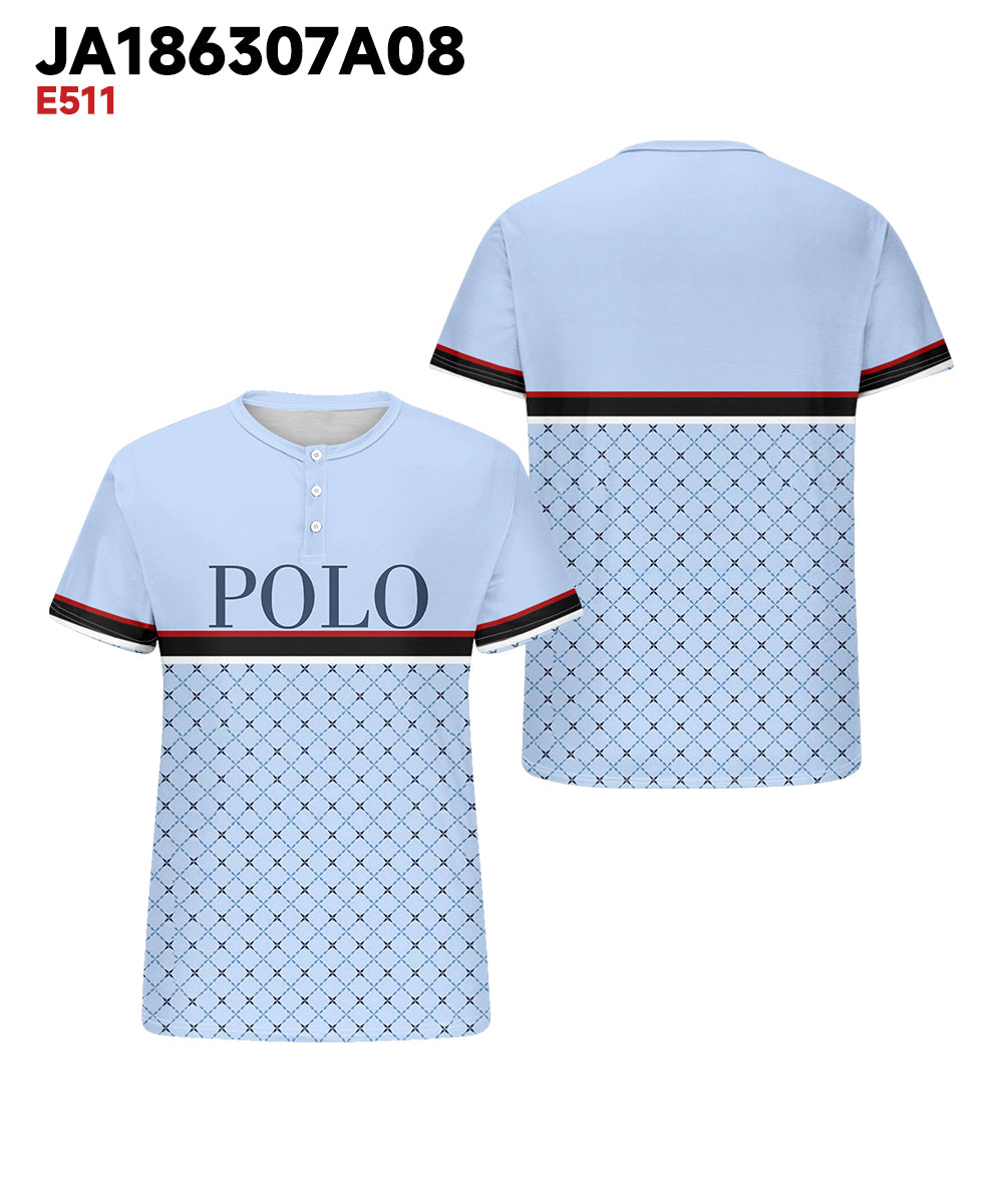 Big & Tall Blue Striped Graphic T-Shirt for big men view 3