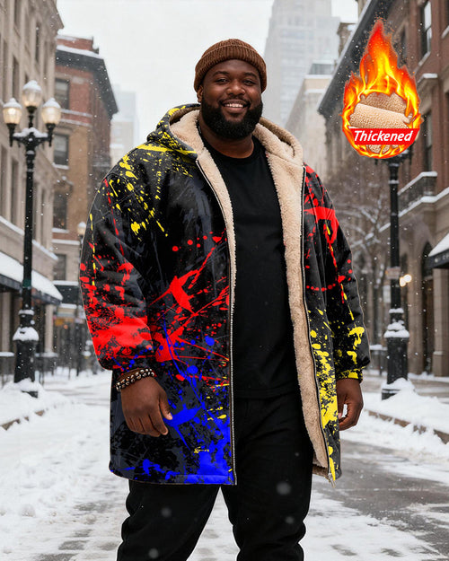 Big & Tall Graffiti Splash Ink Hoodie for big men view 1