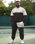 Big & Tall Colorblock Hoodie Sweatpants Set for big men view 1