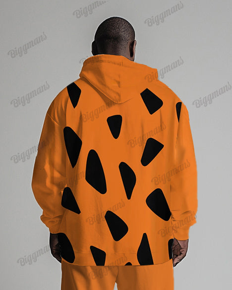 Big & Tall Graphic Streetwear Hoodie Sweatpants Set for big men view 5