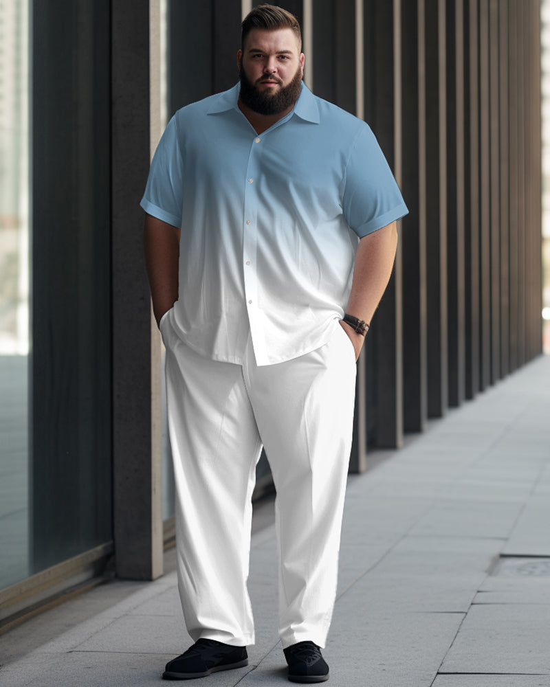 Big & Tall Gradient T-Shirt Pants Set for big men view 1