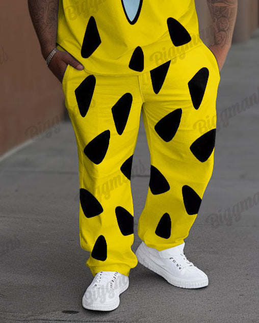 Big & Tall Athletic Streetwear T-Shirt Pants Set for big men view 3