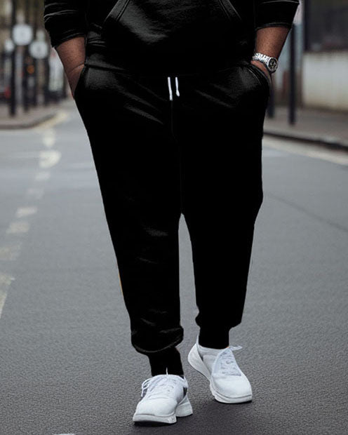 Big & Tall Graphic Athletic Hoodie Sweatpants Set for big men view 3