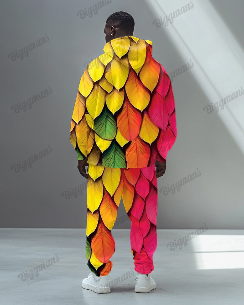 Big & Tall Graphic Hoodie Sweatpants Set for big men view 4