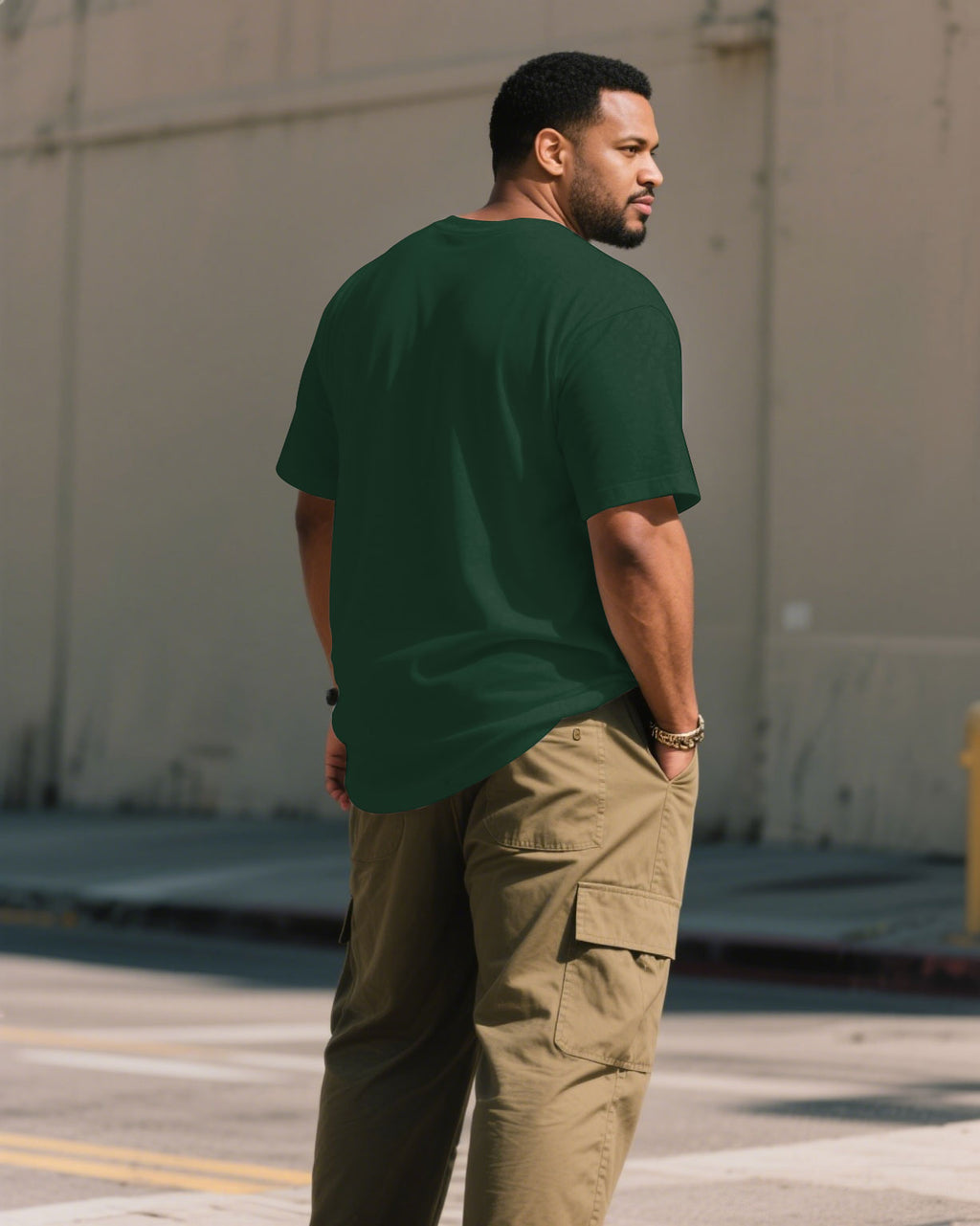 Big & Tall Green Graphic Jeans for big men view 2