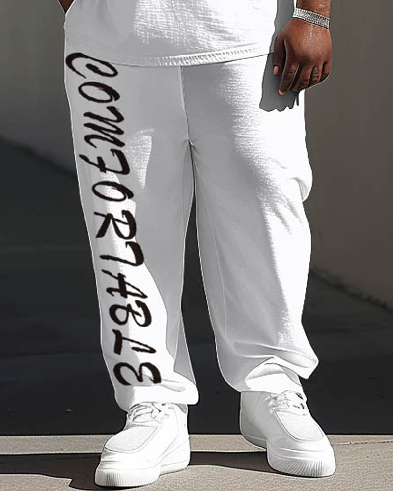 Big & Tall Streetwear Two-piece Set for big men view 3