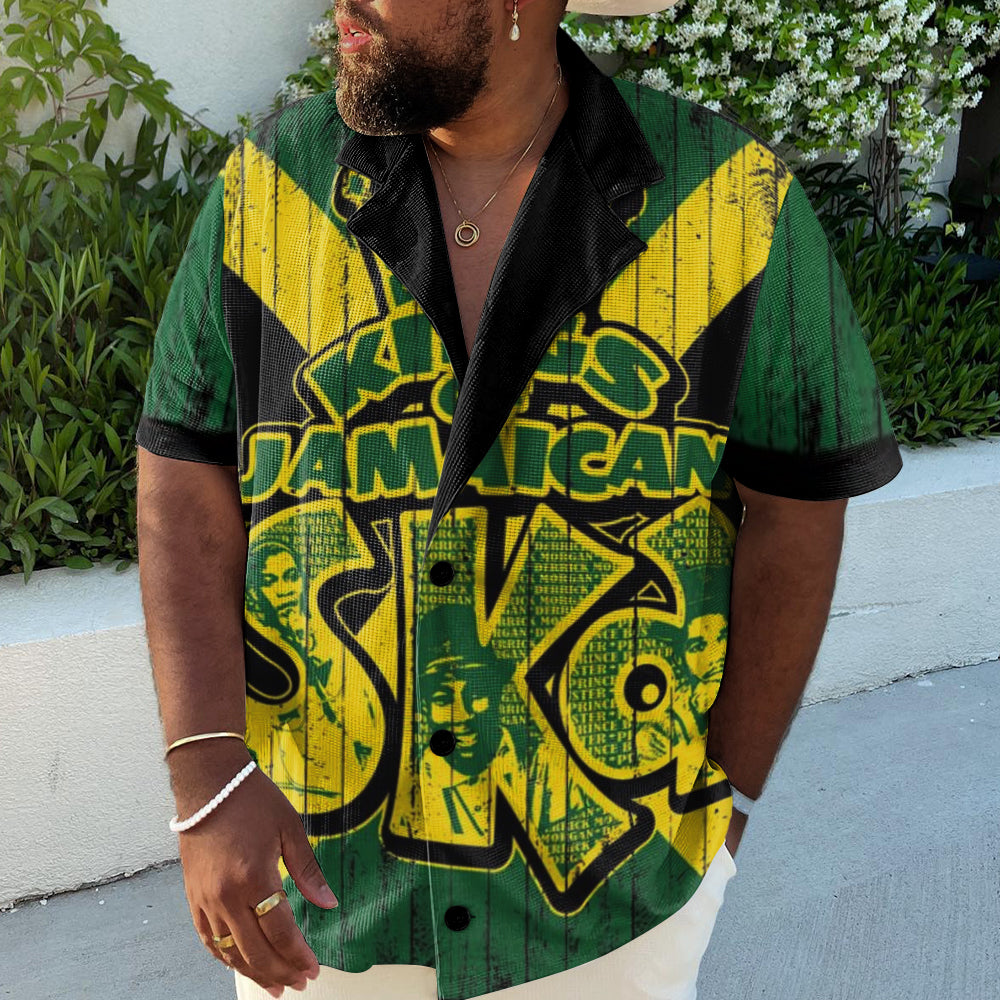Big & Tall Streetwear Vintage Short Sleeve Shirt for big men view 2