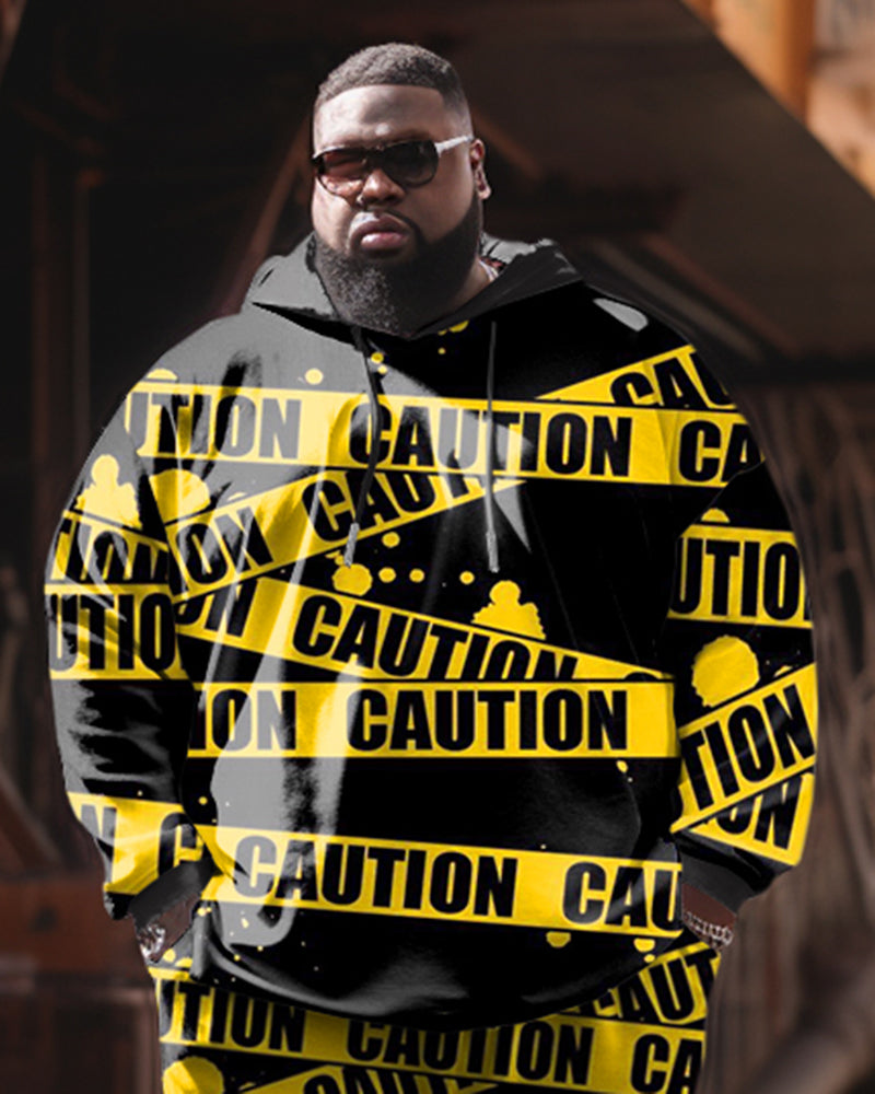 Big & Tall Streetwear Hoodie Sweatpants Set for big men view 2