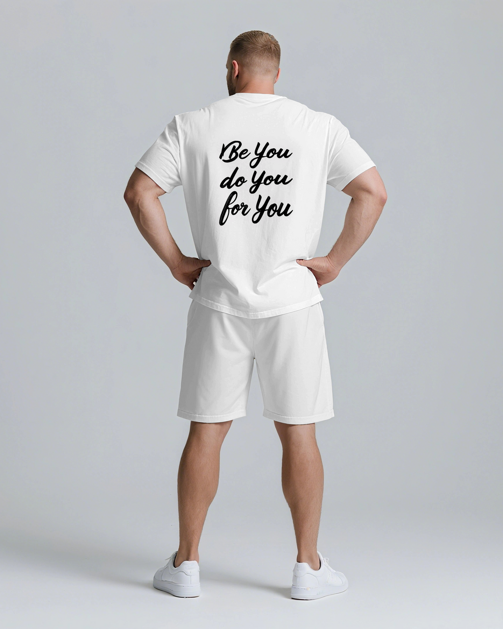 Big & Tall Graphic Streetwear Two-piece Set for big men view 3