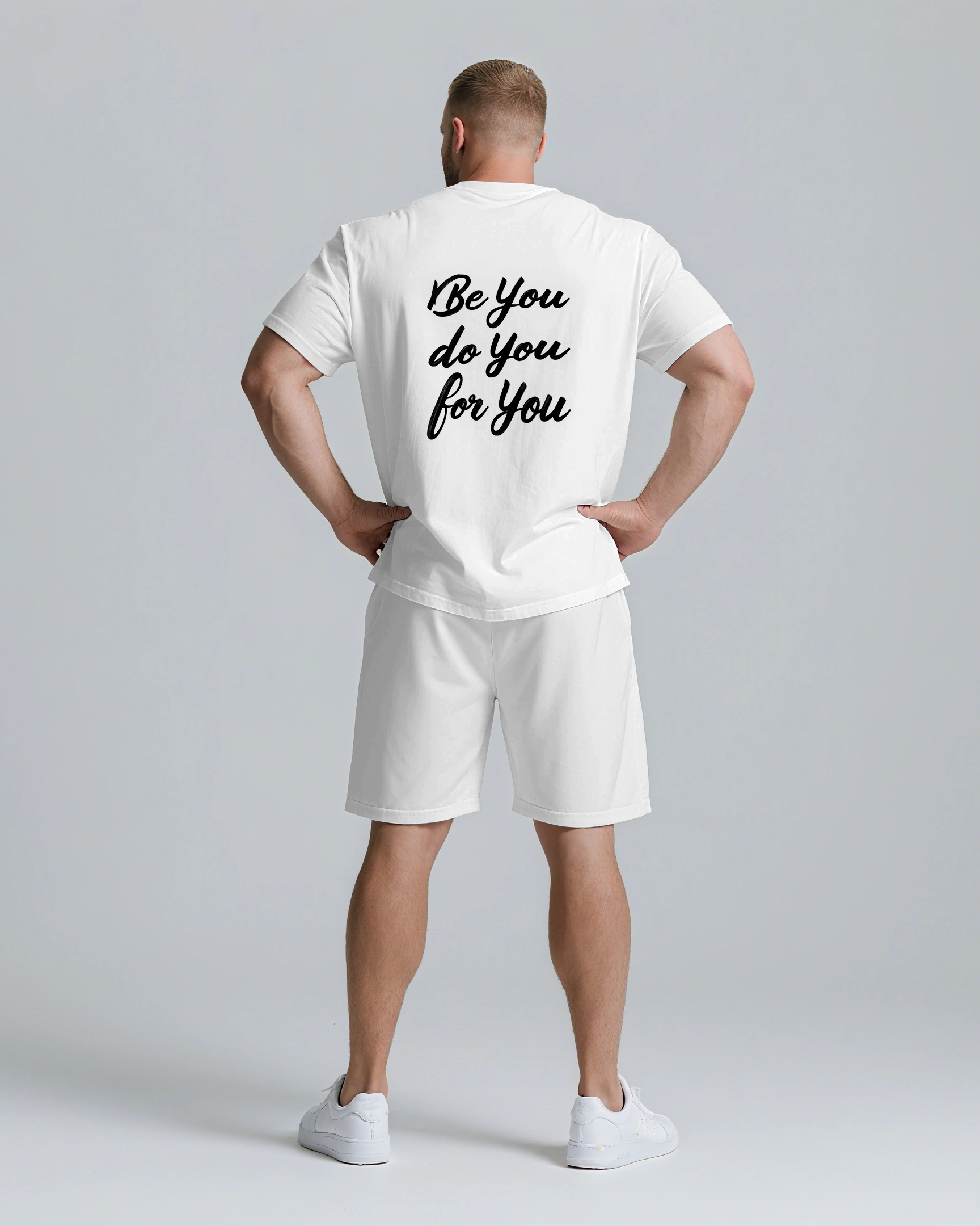 Big & Tall Graphic Streetwear Two-piece Set for big men view 3